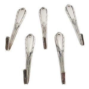 Genesee Silverplate Hooks OOAK Lot of 5 Handcrafted Old Flatware Cottage Traditi